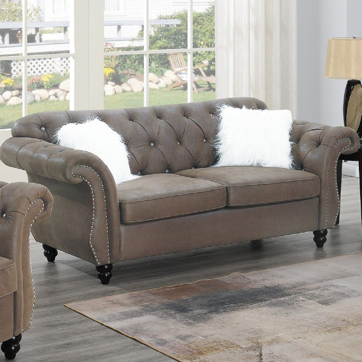 Loveseat With Pillows Living Room Furnitur