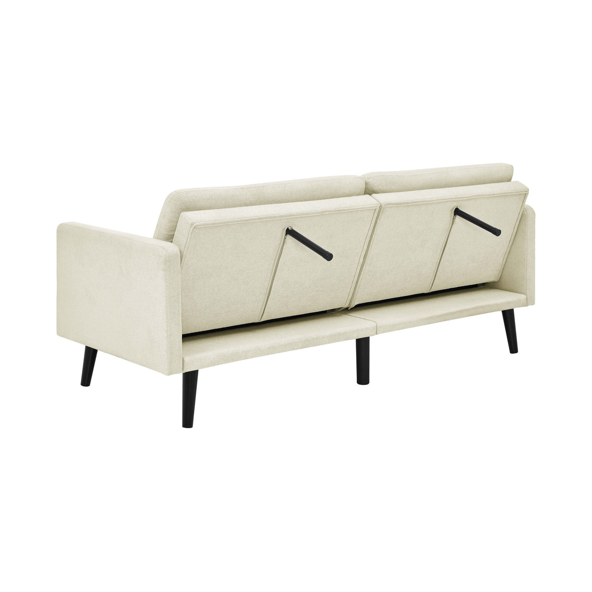Easy Convert Futon Sofa With Tufted Back And Seat