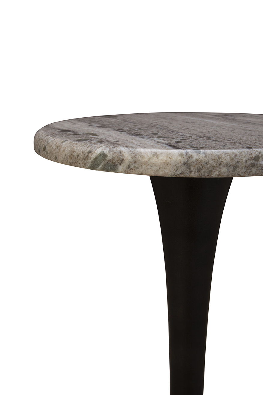 Trumpet - Martini Table - Silver / Black