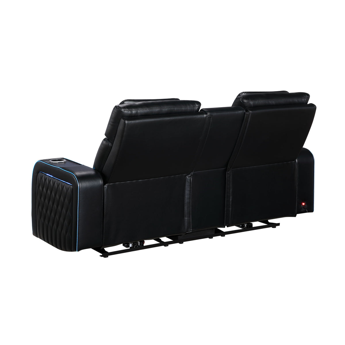 Electra - Power Reclining Loveseat With Power Headrests, Console, Speakers, Massage, LED Lighting And USB Control