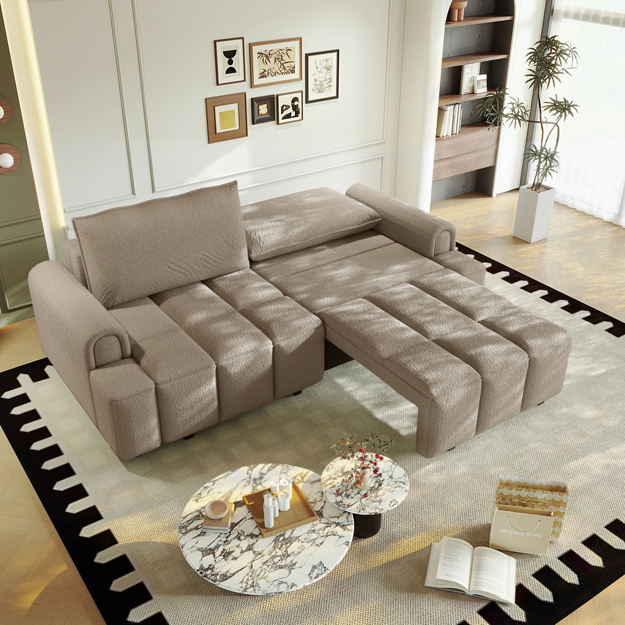 4 Seater Modern Couch With Seats Storage