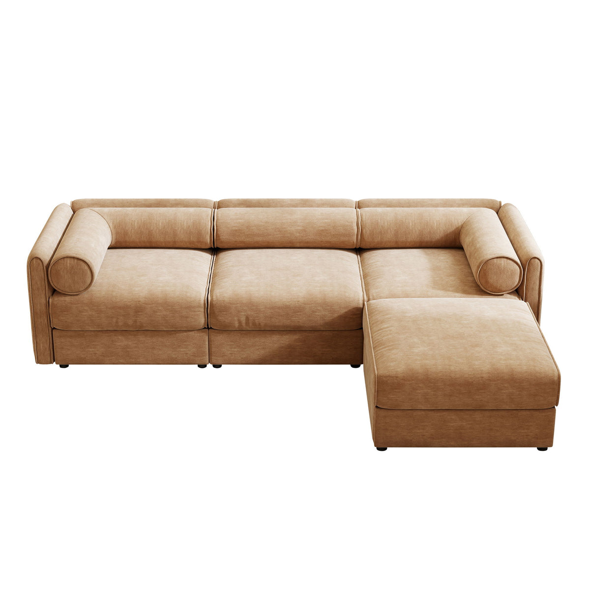 Contemporary Elegant Sofa With Storage And Ottoman