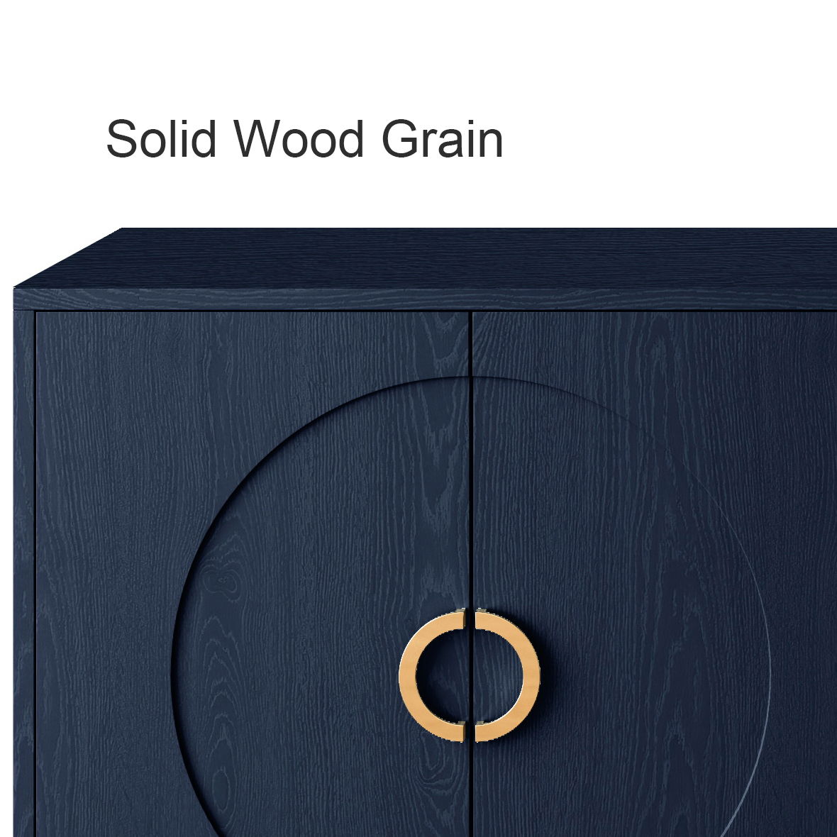 Modern Sideboard Buffet Server Cabinet Lacquered Wood Storage 60x31in