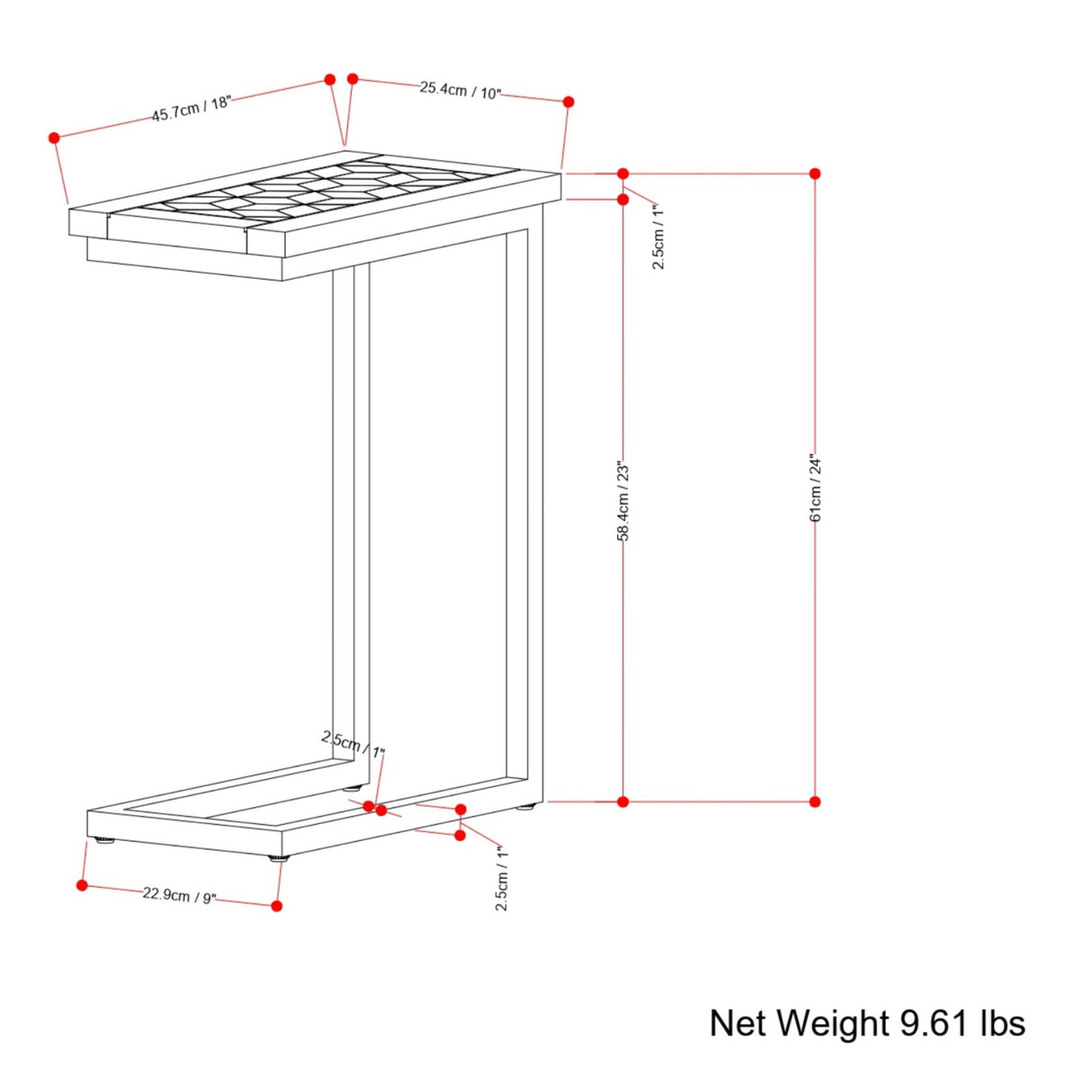 Skyler - C Side Handcrafted Table