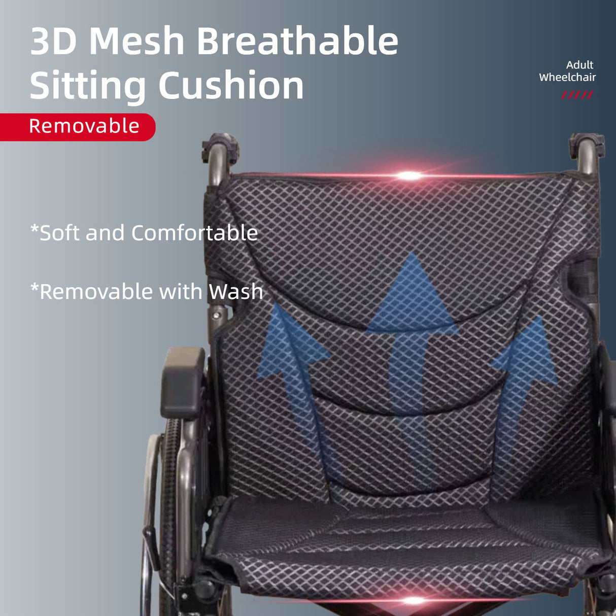 Heavy-Duty Manual Wheelchair For Adults With Double X Force Support