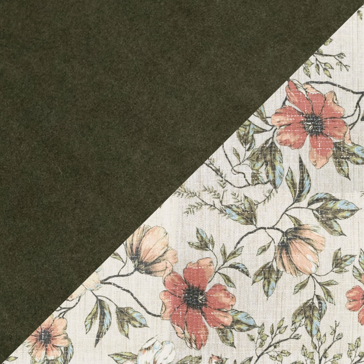 Accent Chair With Unique Print Fabric - Green