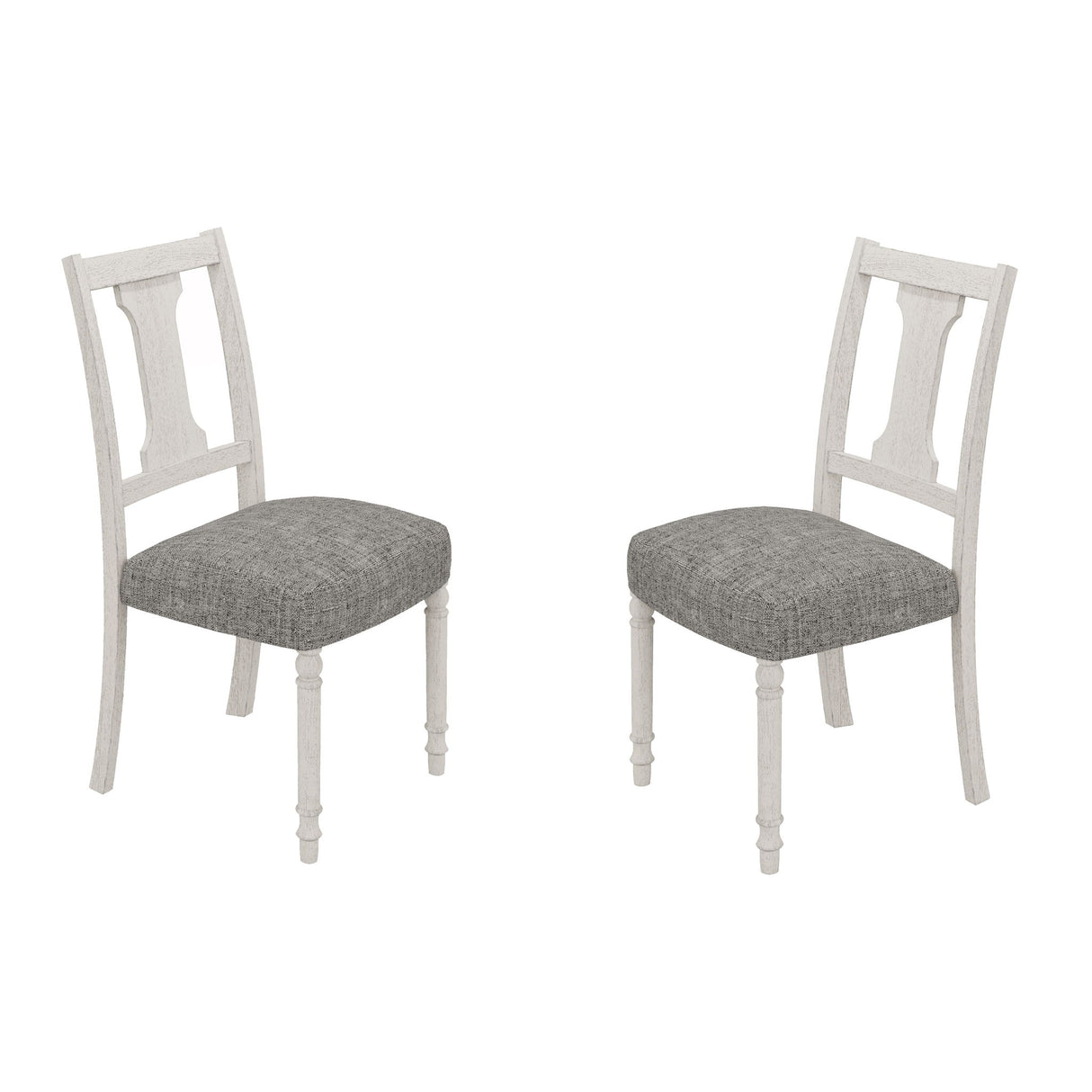 Tannen - Dining Side Chair (Set of 2) - White And Gray - Chair Sets - Alpine Outlets