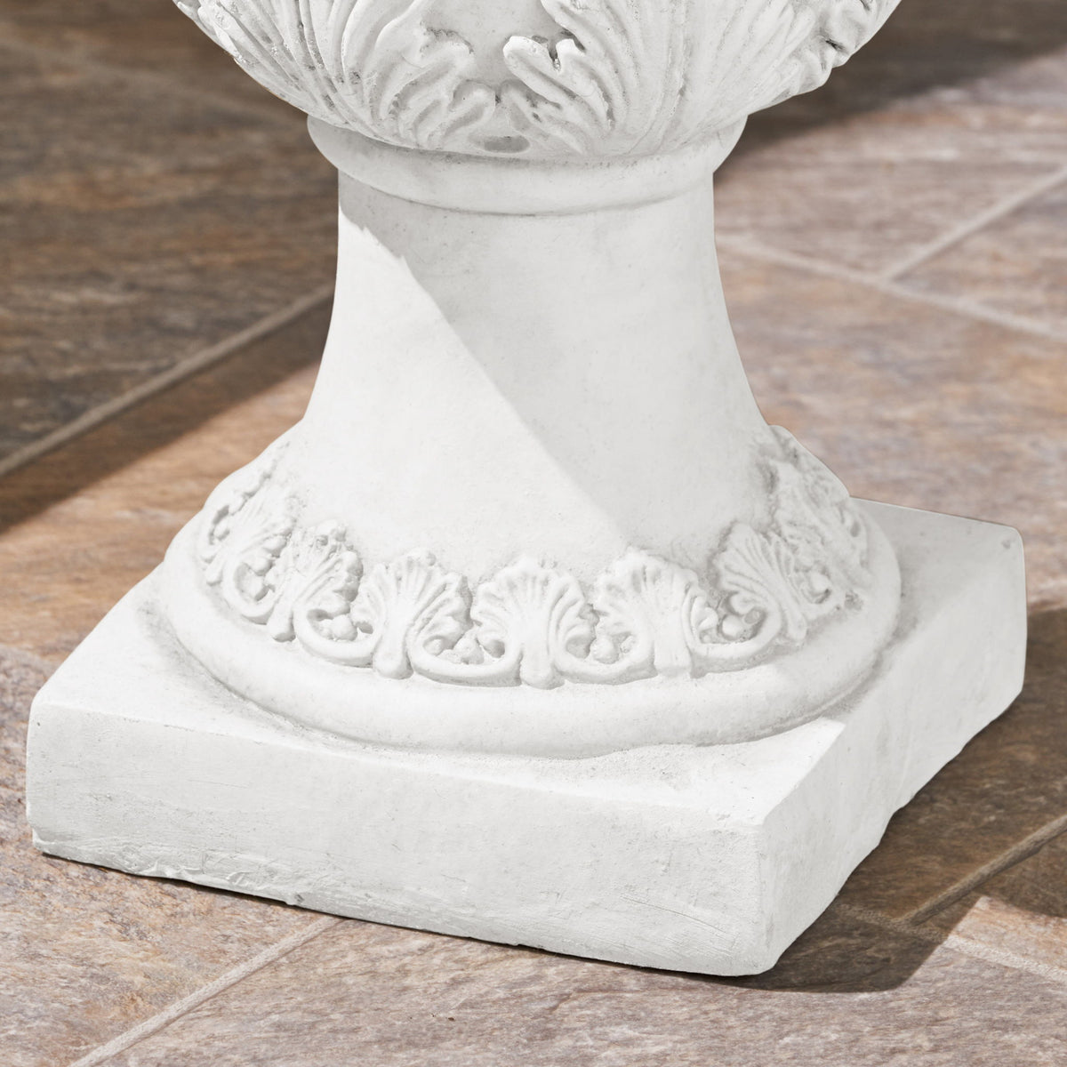 Roman Style Garden Urn Planter - Antique White