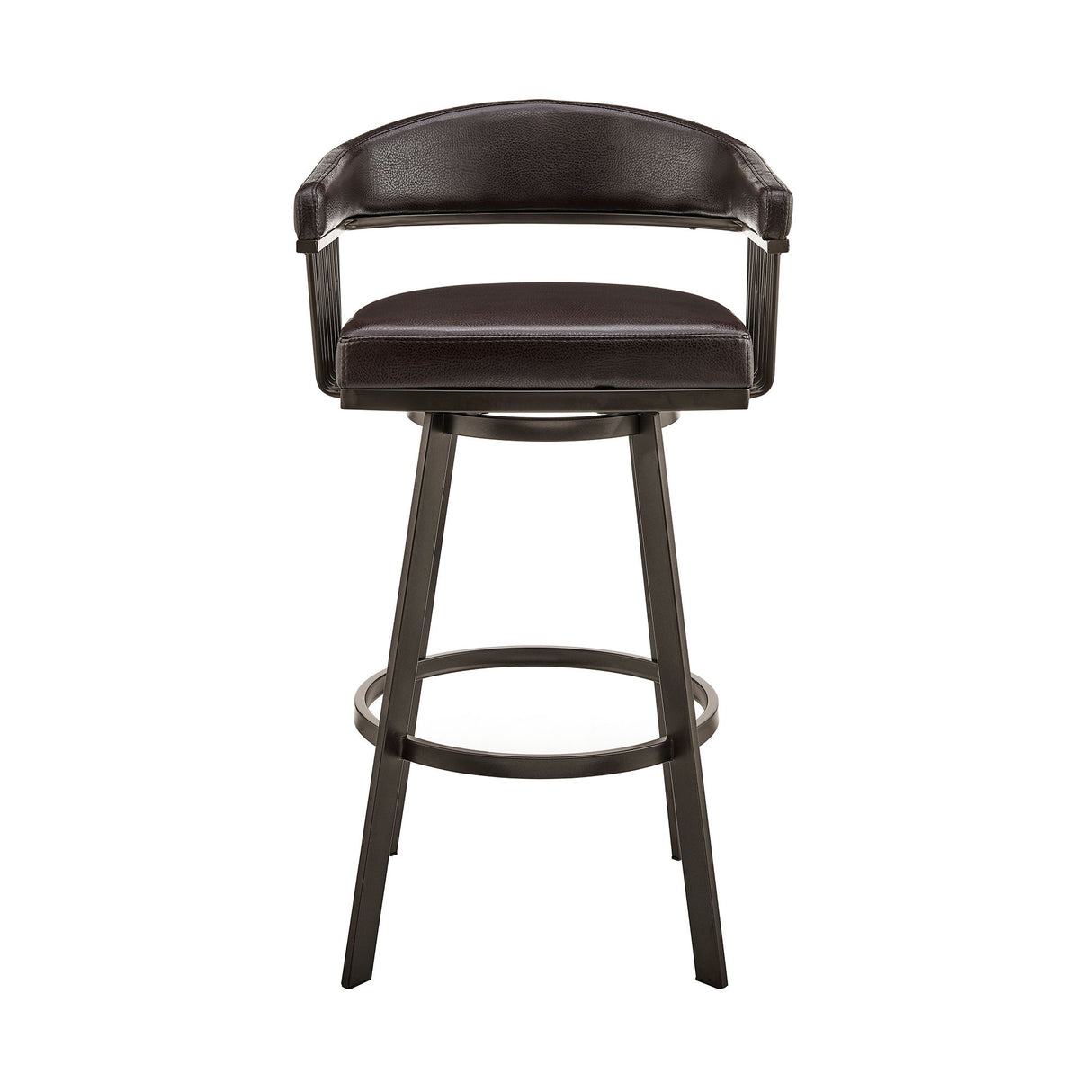 Bronson - Swivel Bar Stool - Java Brown Finish