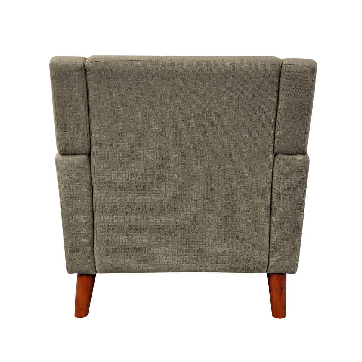 Upholstered Armchair With Button Tufting And Tapered Legs - Mocha