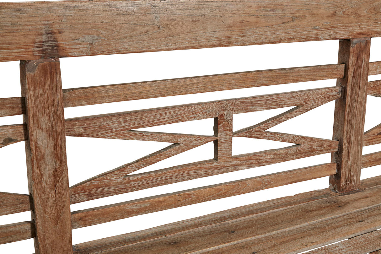 Antique - Plantation Grown Teak Bench - Dark Brown