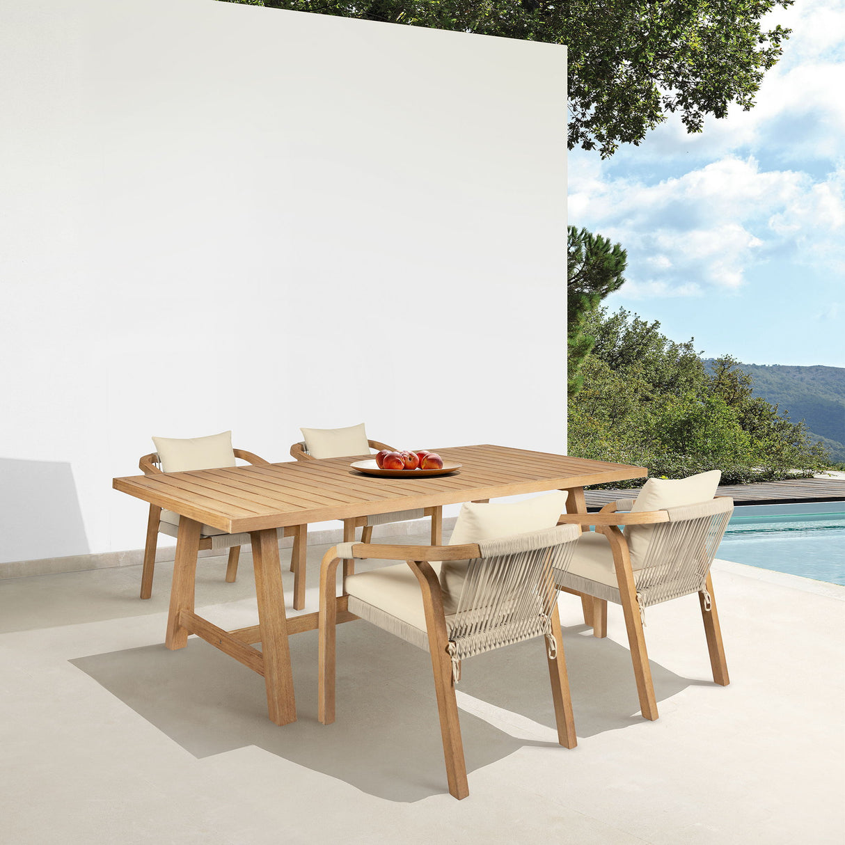 Cypress - Outdoor Patio Dining Table - Blonde Eucalyptus