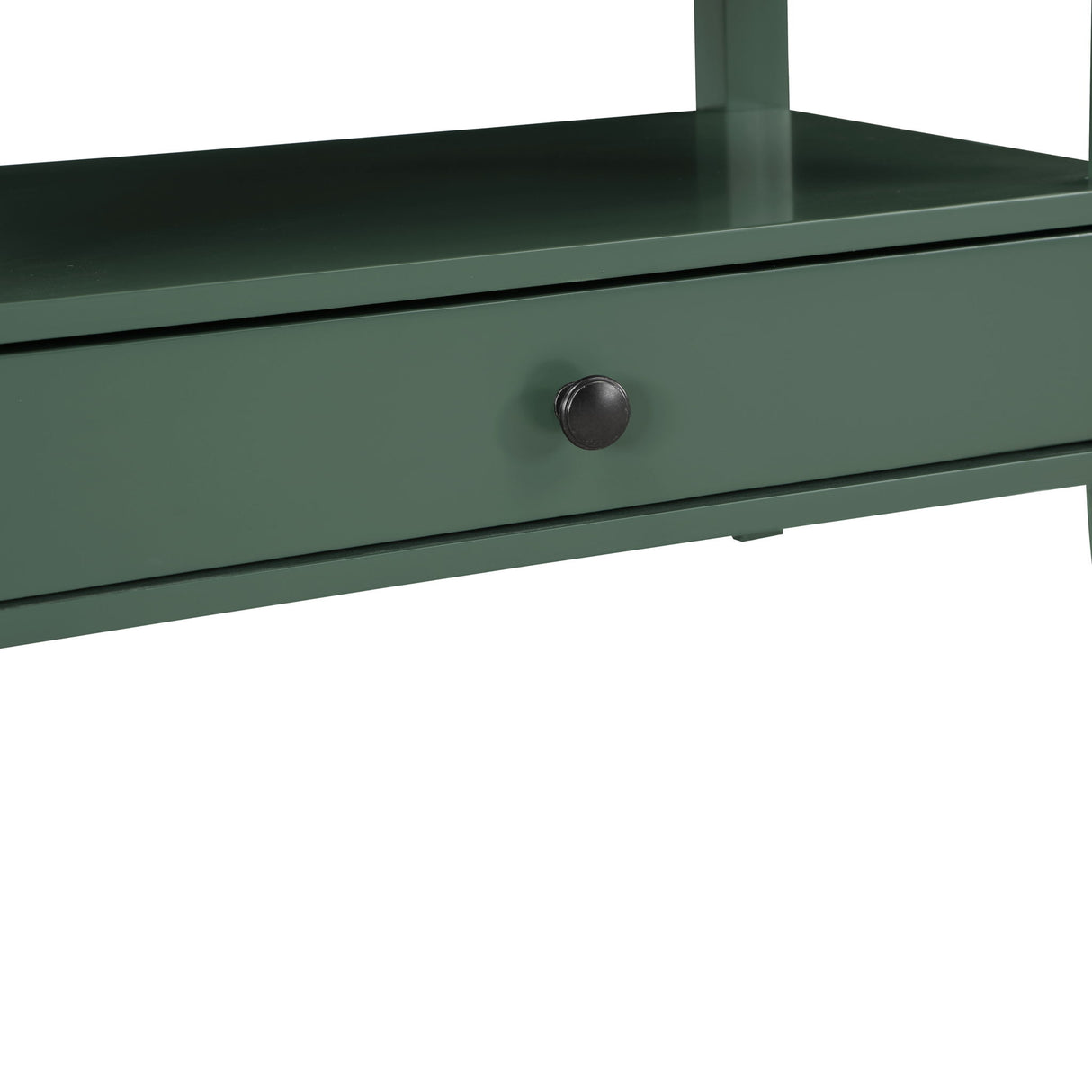 Newland - Storage Nightstand With Drawer And Pull Out Tray - Antique Green
