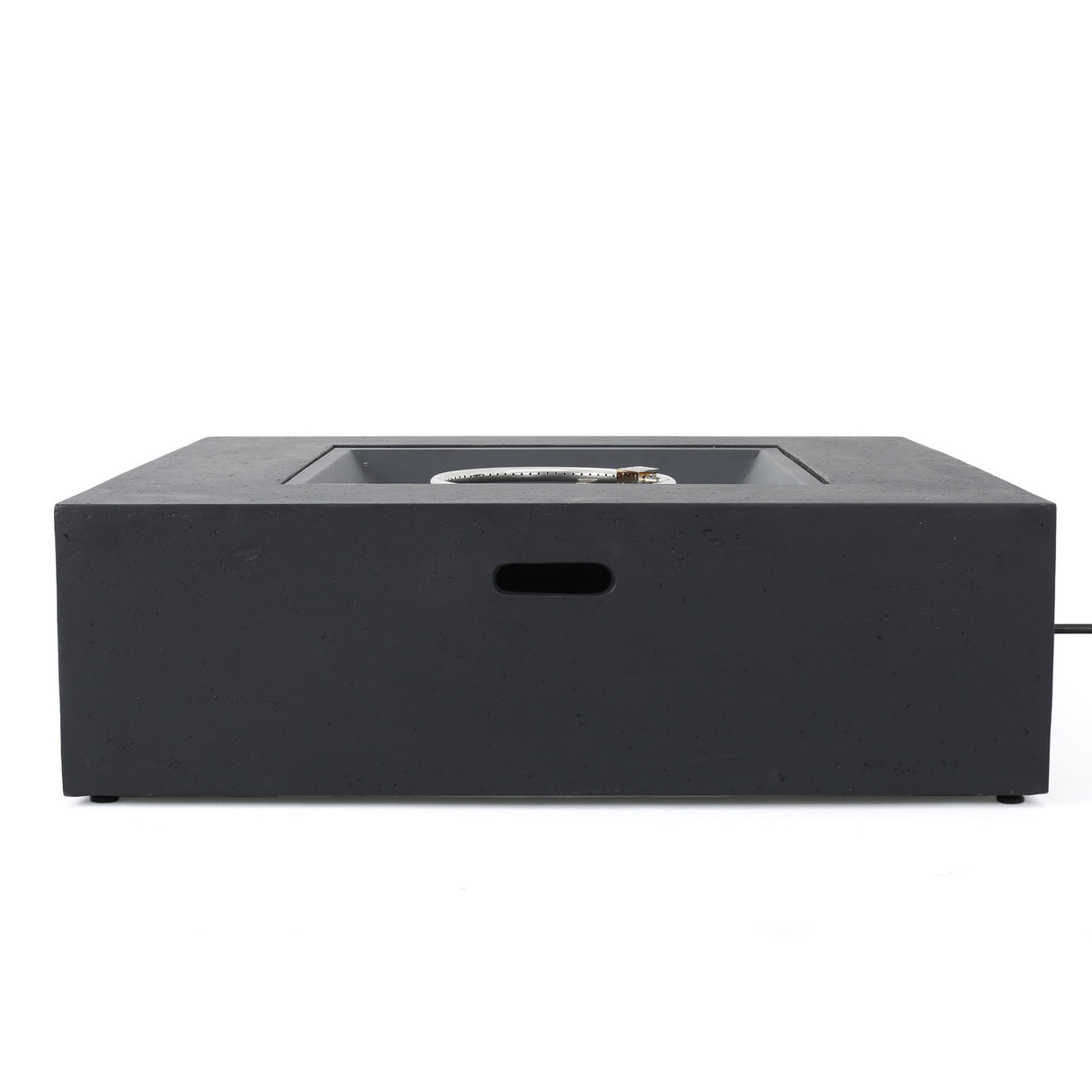 Square Fire Pit Table Outdoor Hearth 50000 BTU Propane Ceramic 40x40in