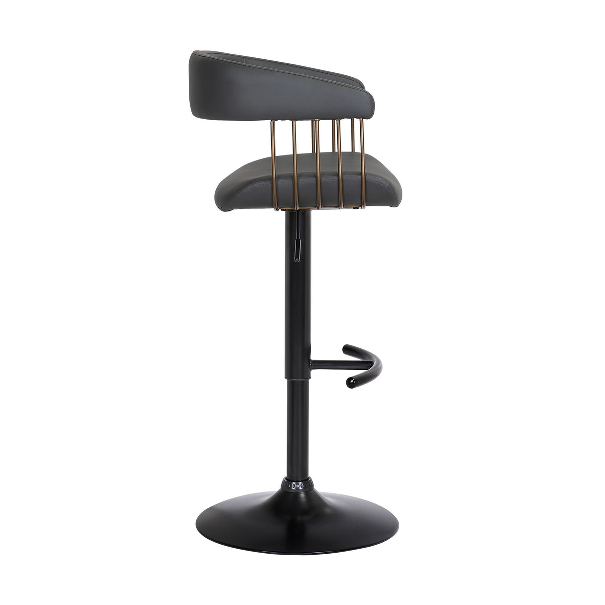Calista - Adjustable Bar Stool - Black / Golden Bronze