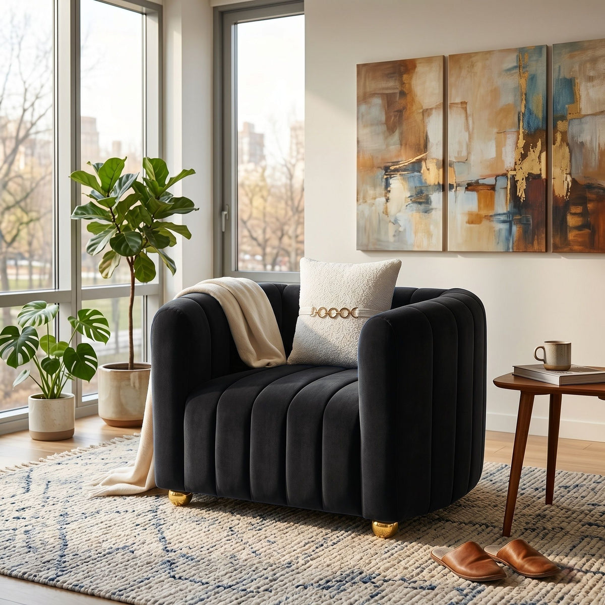 Single Sofa & High Resilience Foam