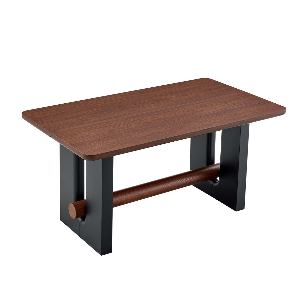 Compact Dining Table - Walnut / Black