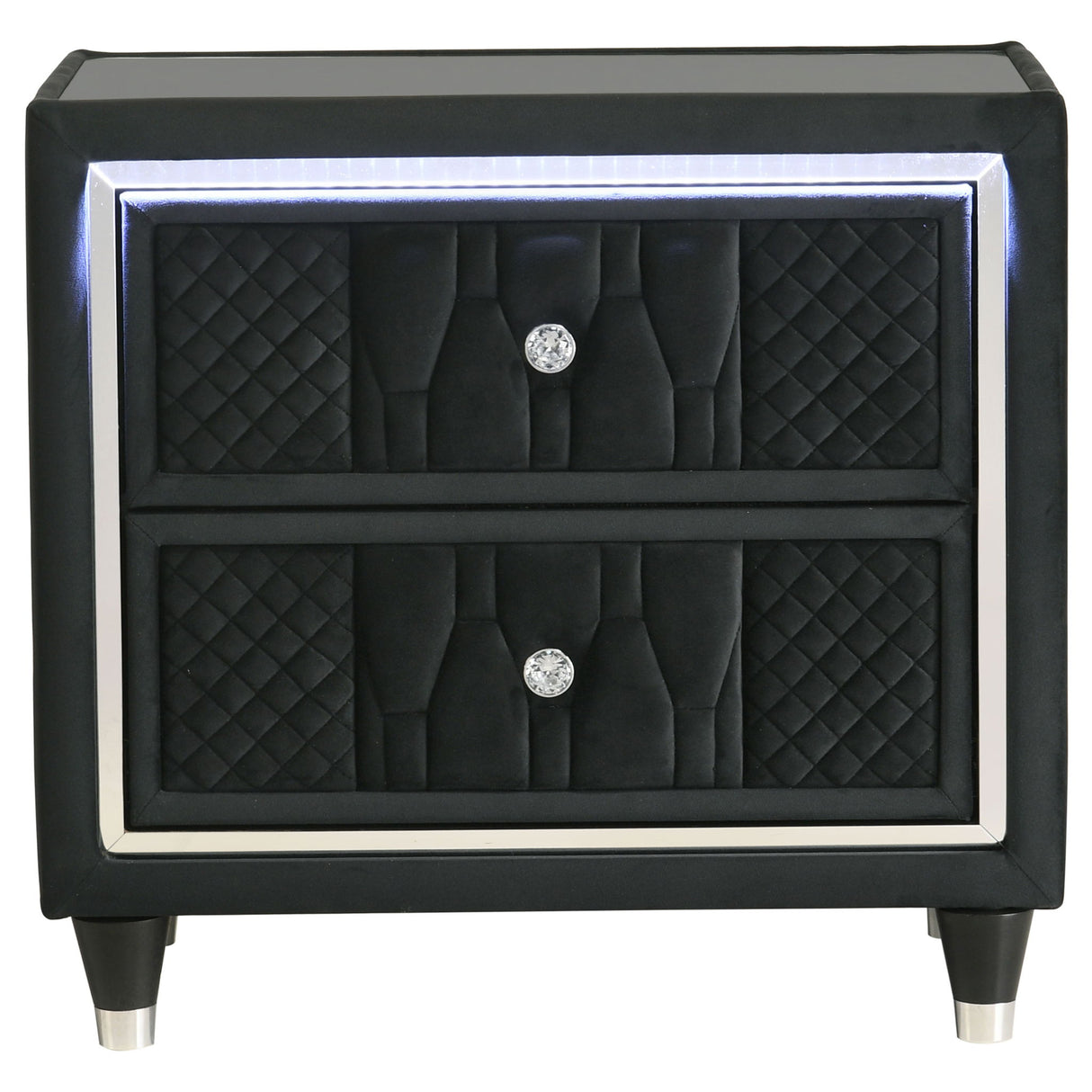 Mika - 2 Drawer LED Nightstand With USB