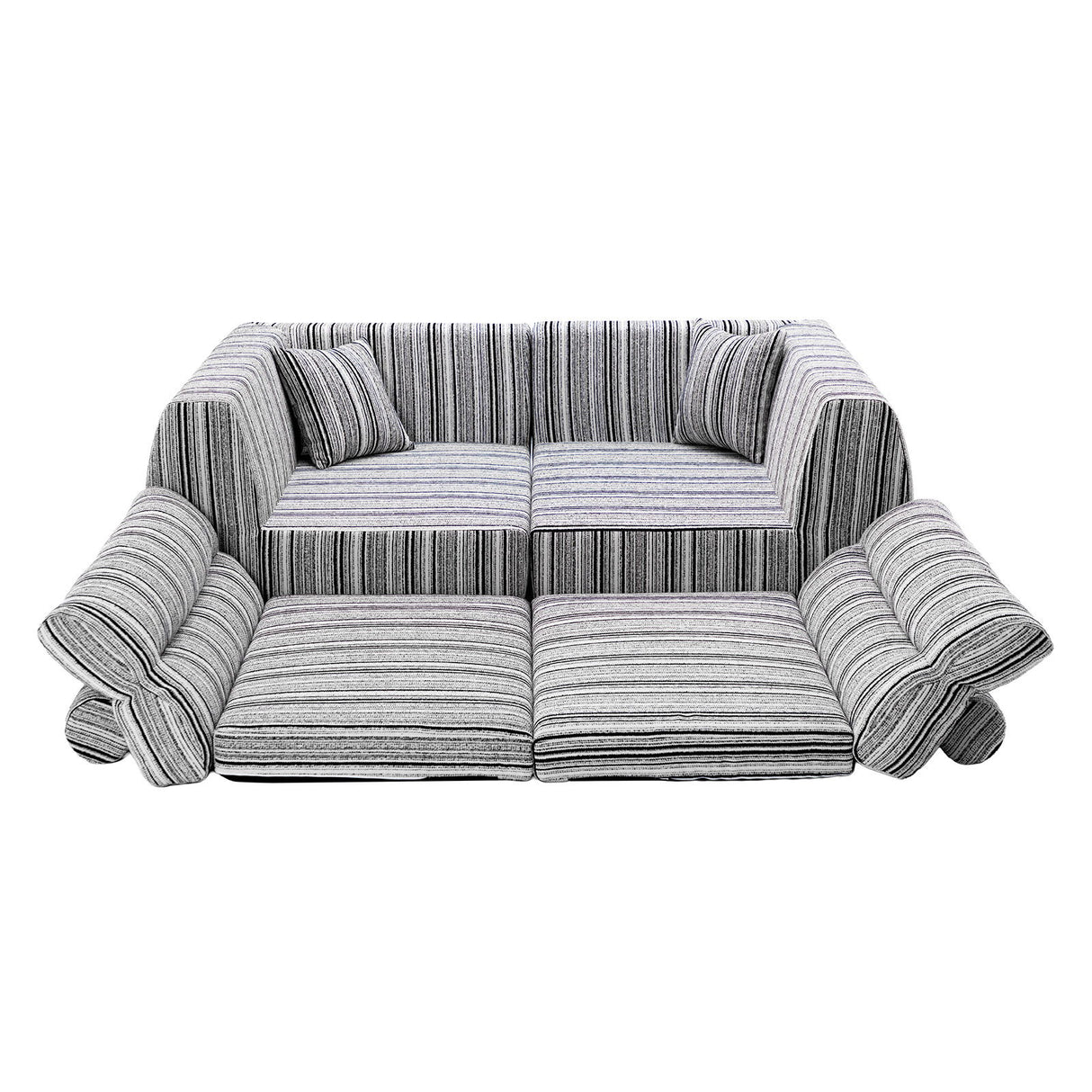 3 Seater, Couch With Throw Pillows For Living Room