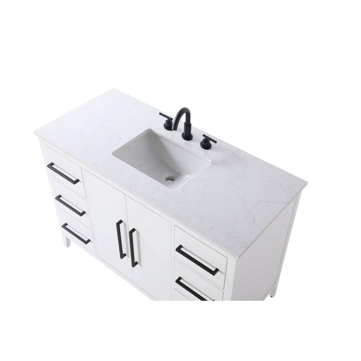 Elegant Lighting Millie Free Standing Vanity Set - White