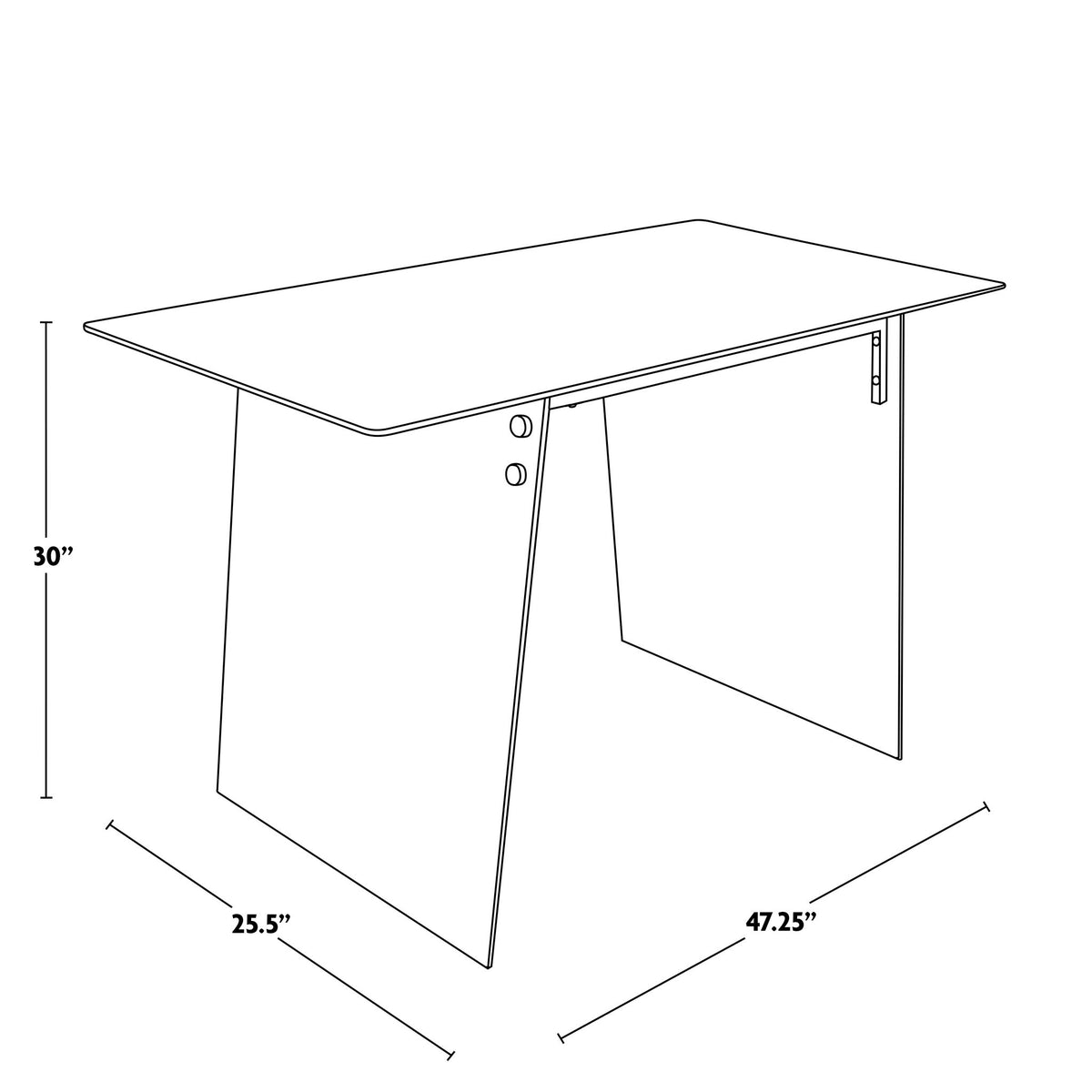 Glacier - Contemporary Desk - Clear