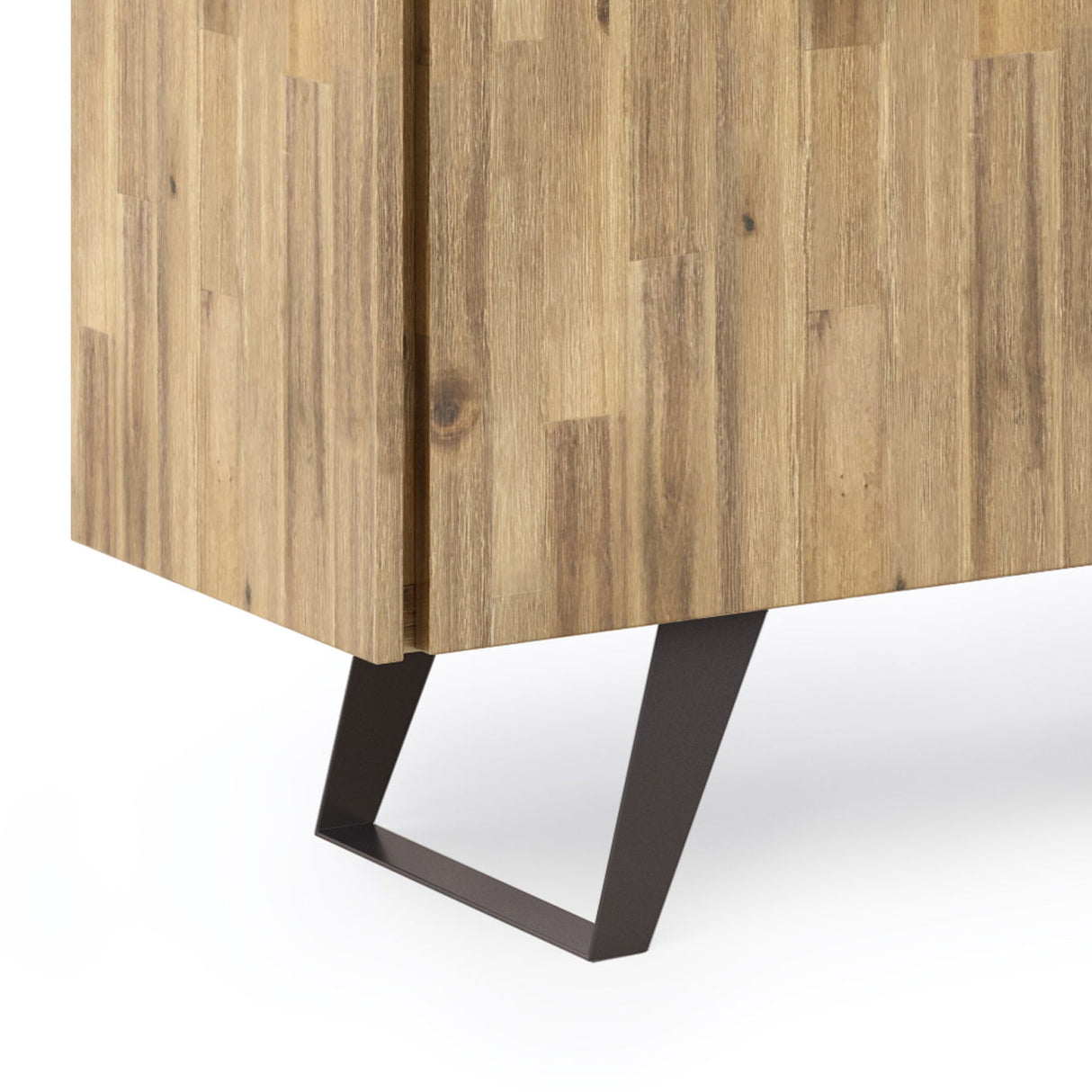 Sideboard Buffet Dining Storage Cabinet Industrial Acacia Wood 60x30in