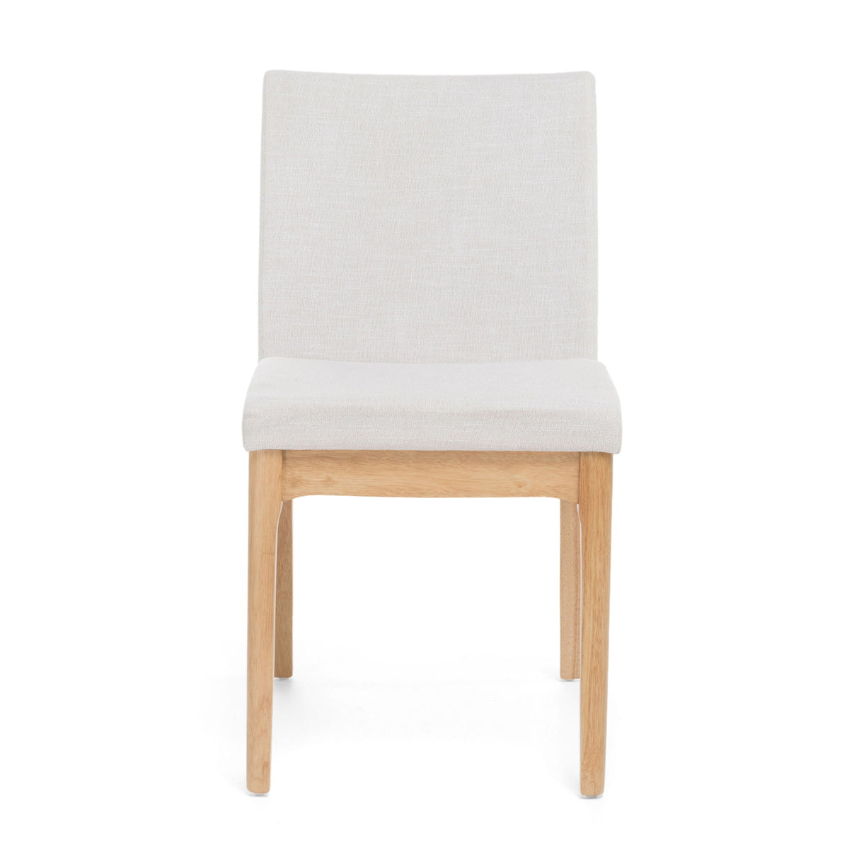 Contemporary Dining Chair (Set of 2) With Upholstered Legs - Light Beige