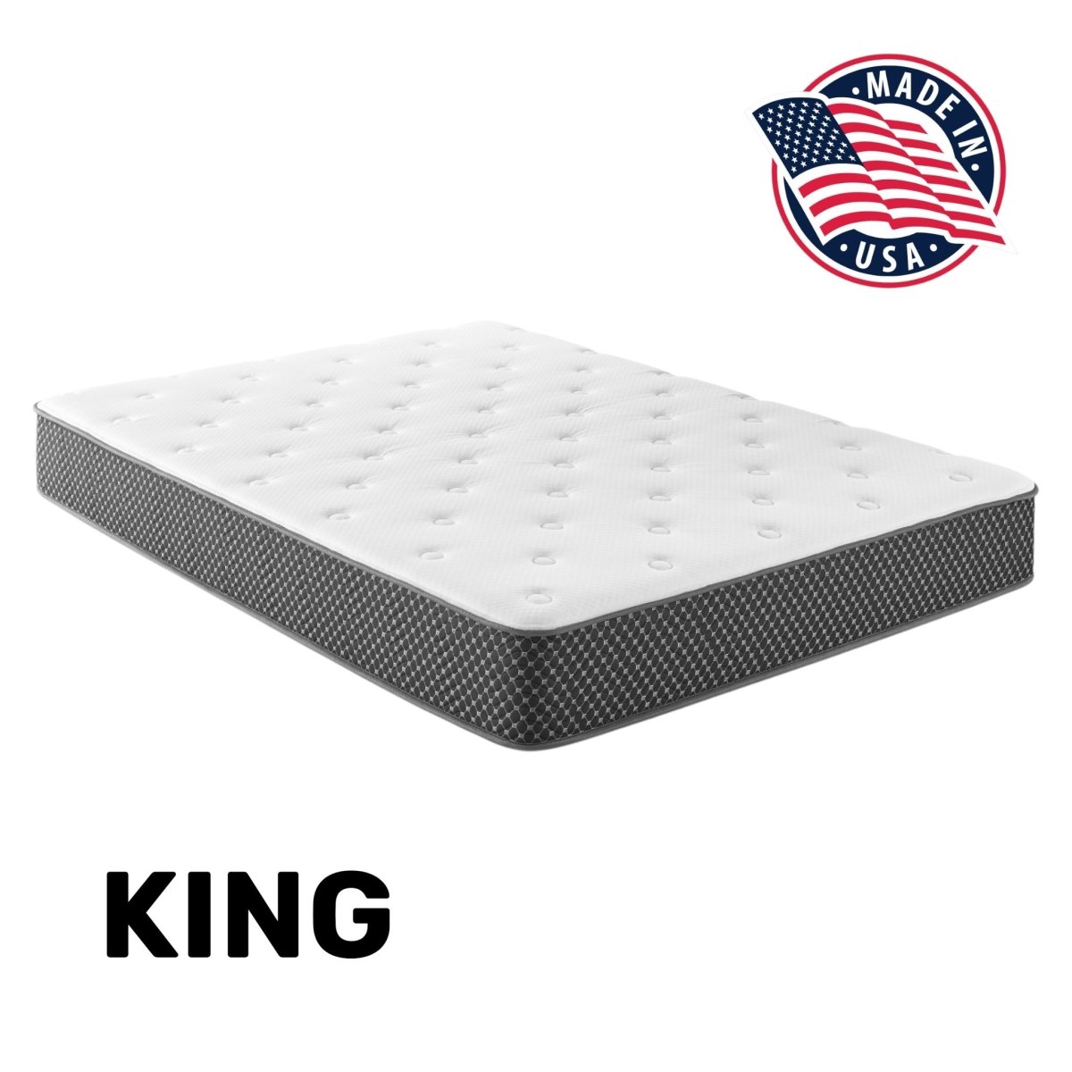 10” Quilted Foam Mattress – King - Mattress - Alpine Outlets