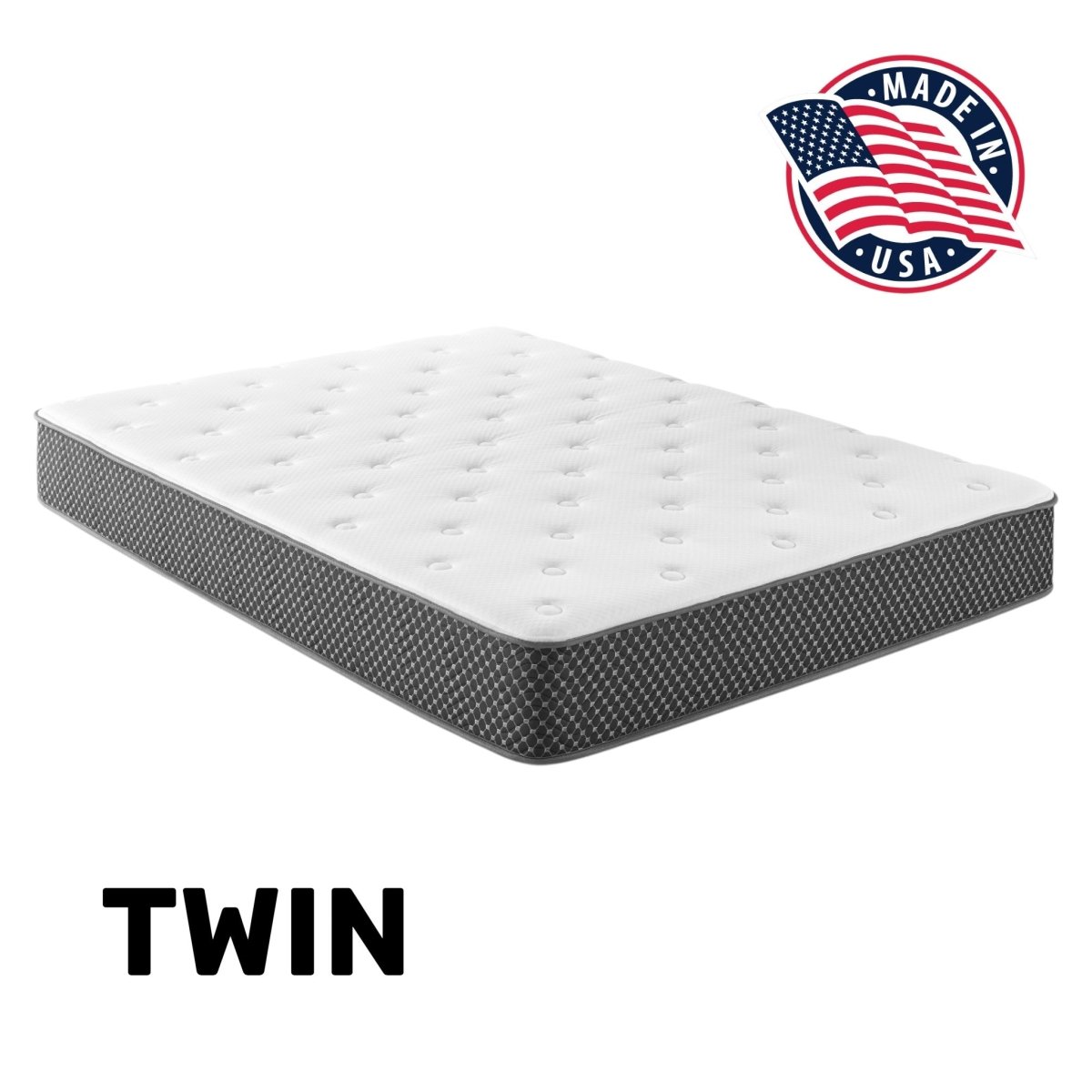 10” Quilted Foam Mattress – Twin - Mattress - Alpine Outlets