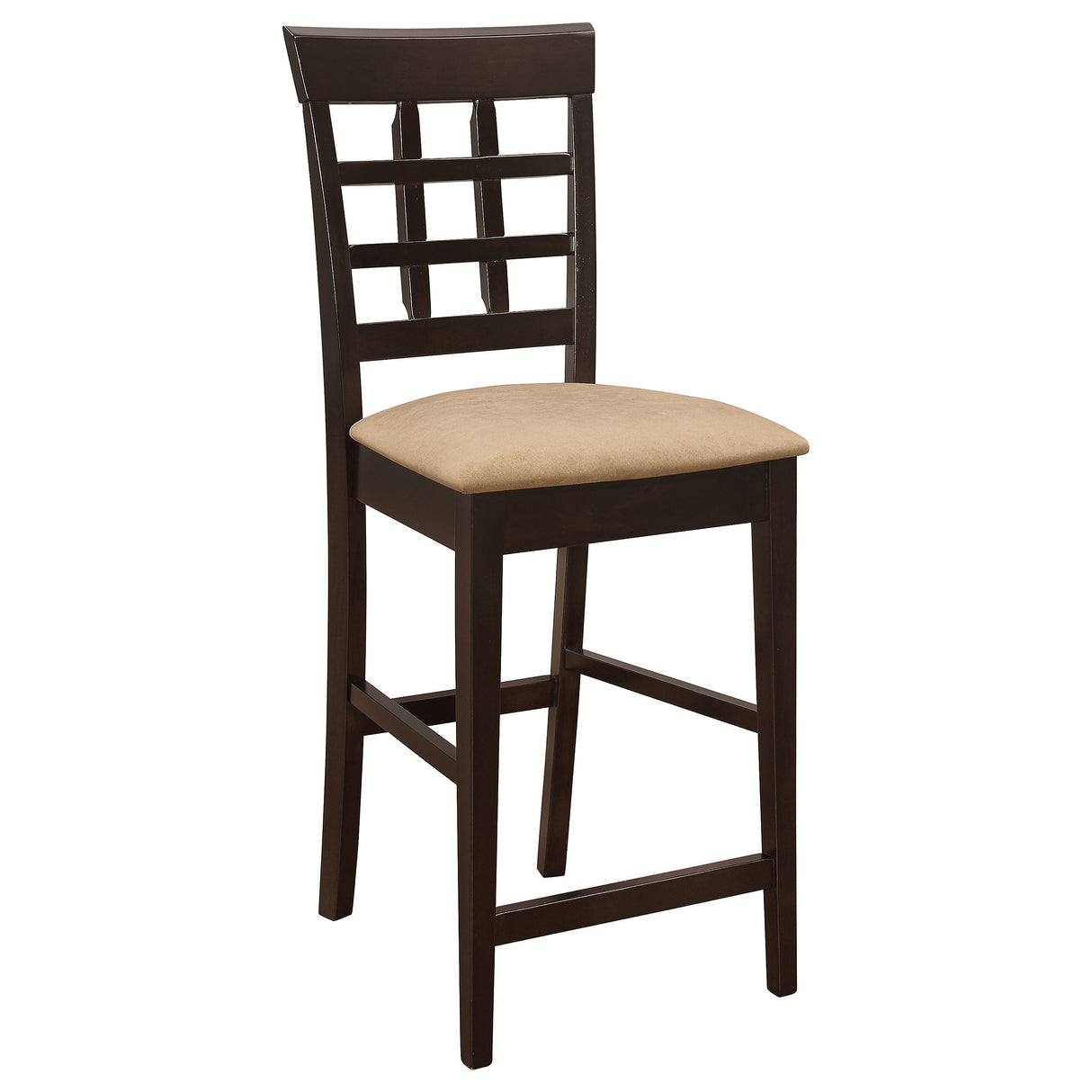 Gabriel Lattice Back Counter Chair Cappuccino - Set of 2