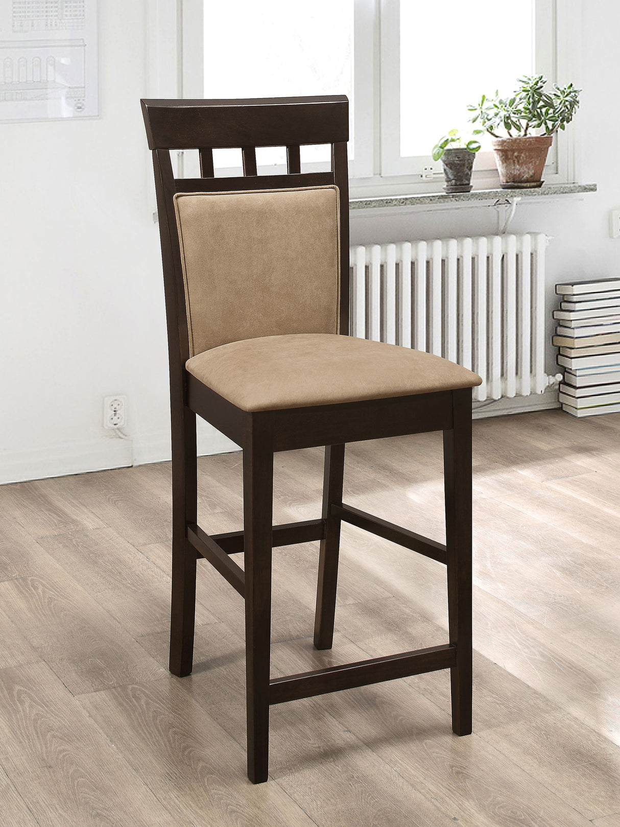 Gabriel Closed Back Counter Chair Cappuccino, Set of 2