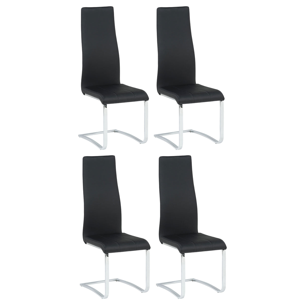 Montclair Upholstered Dining Side Chair Black, Set of 4