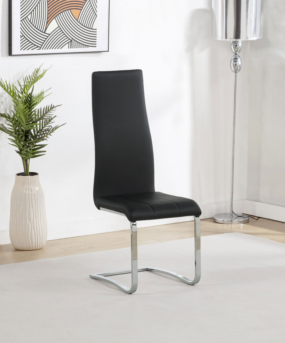 Montclair Upholstered Dining Side Chair Black, Set of 4