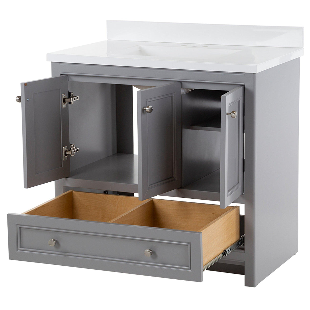 Sutherland 37 in. Gray Vanity Includes Mirror - No Top