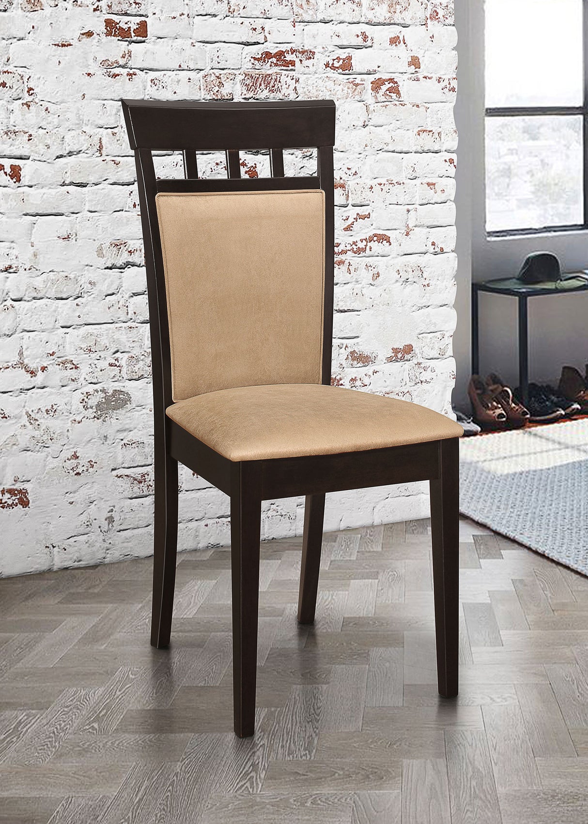 Gabriel Closed Back Dining Side Chair Cappuccino, Set of 2