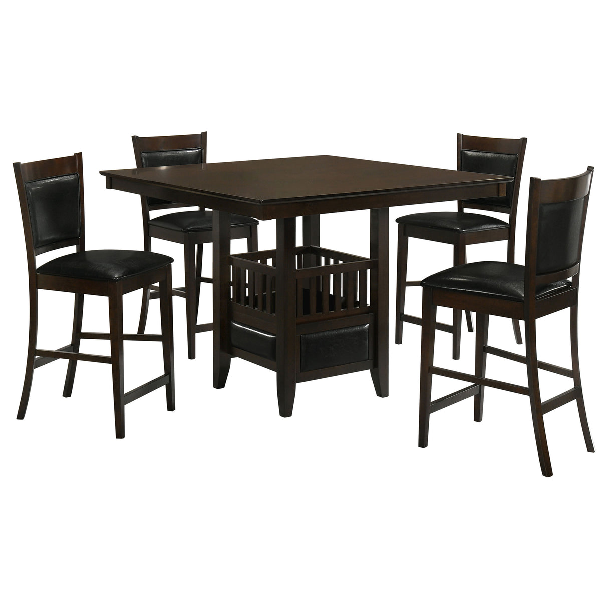 Jaden 5-Piece Square Counter Height Dining Set, Espresso