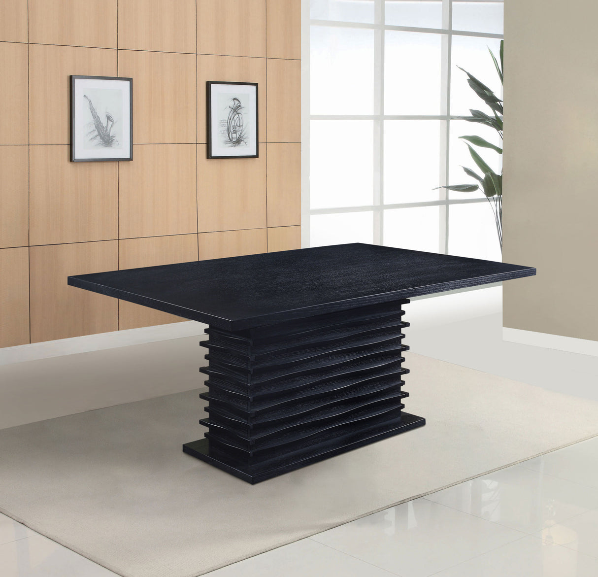 Stanton Rectangular 66-Inch Dining Table in Black