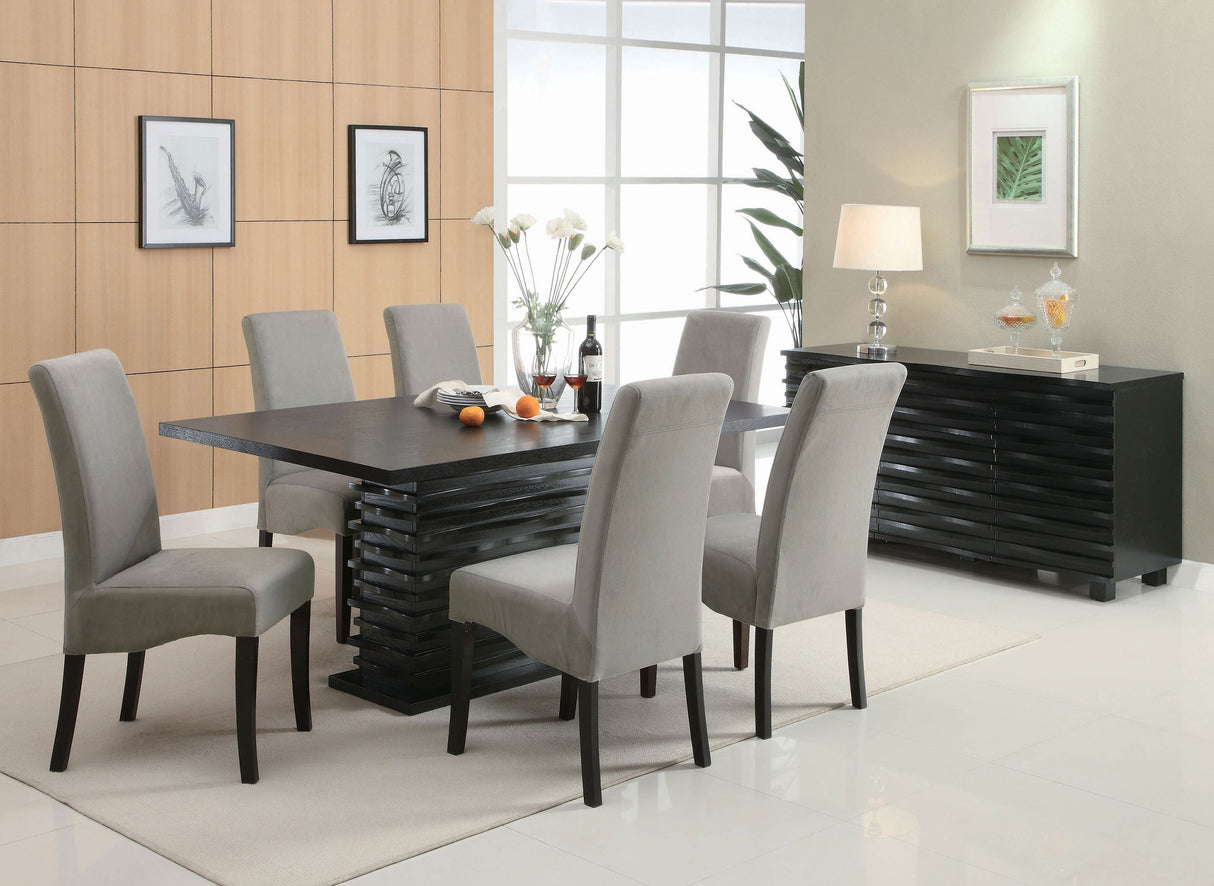 Stanton Grey Velvet Dining Side Chair, Set of 2