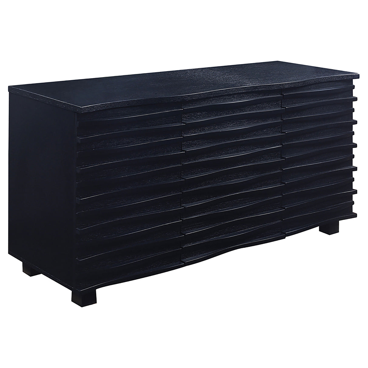 Stanton 3-Drawer Sideboard Buffet Cabinet in Black