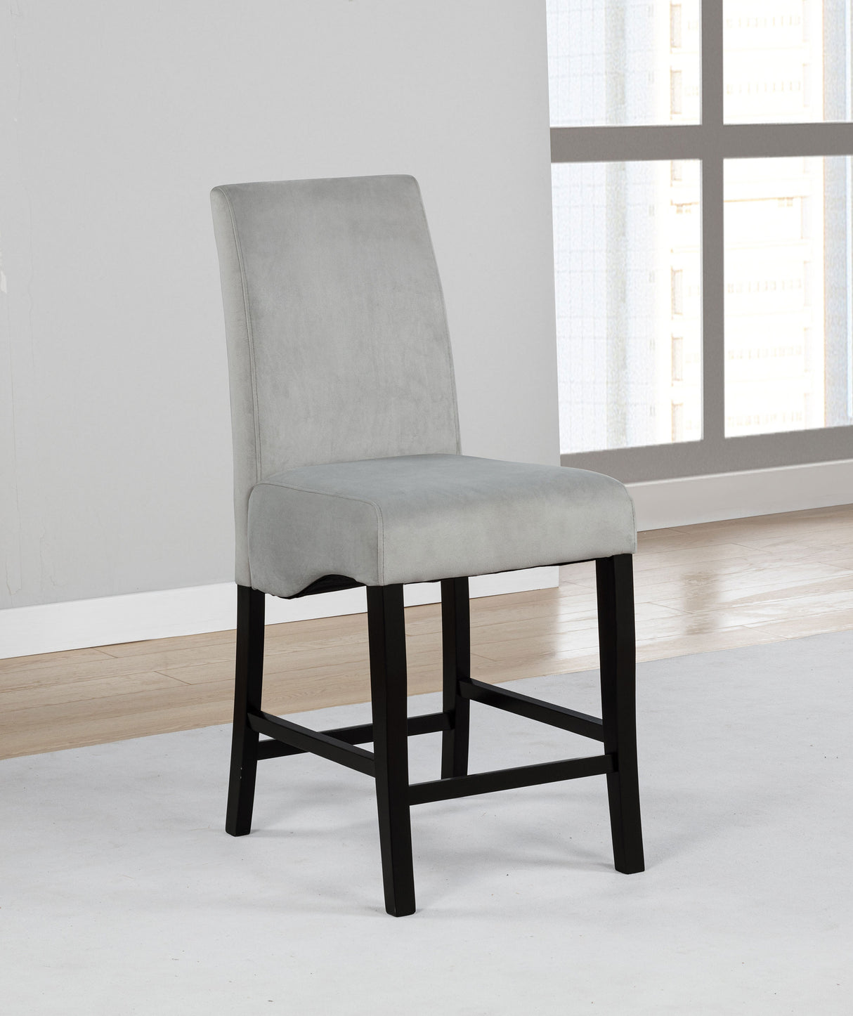 Stanton Grey Velvet Counter Chair Set of 2