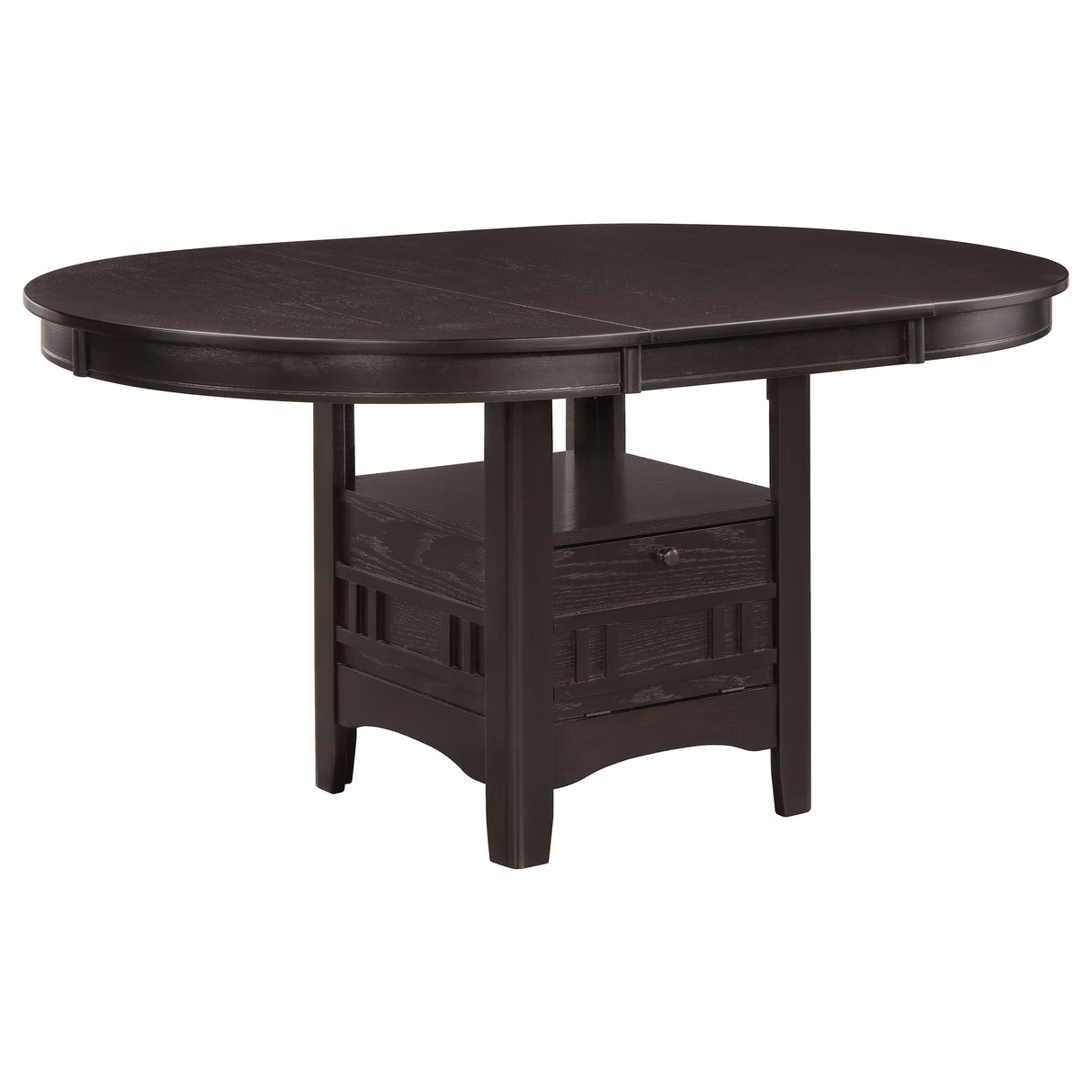 Lavon Oval 60-inch Wood Extension Dining Table Espresso