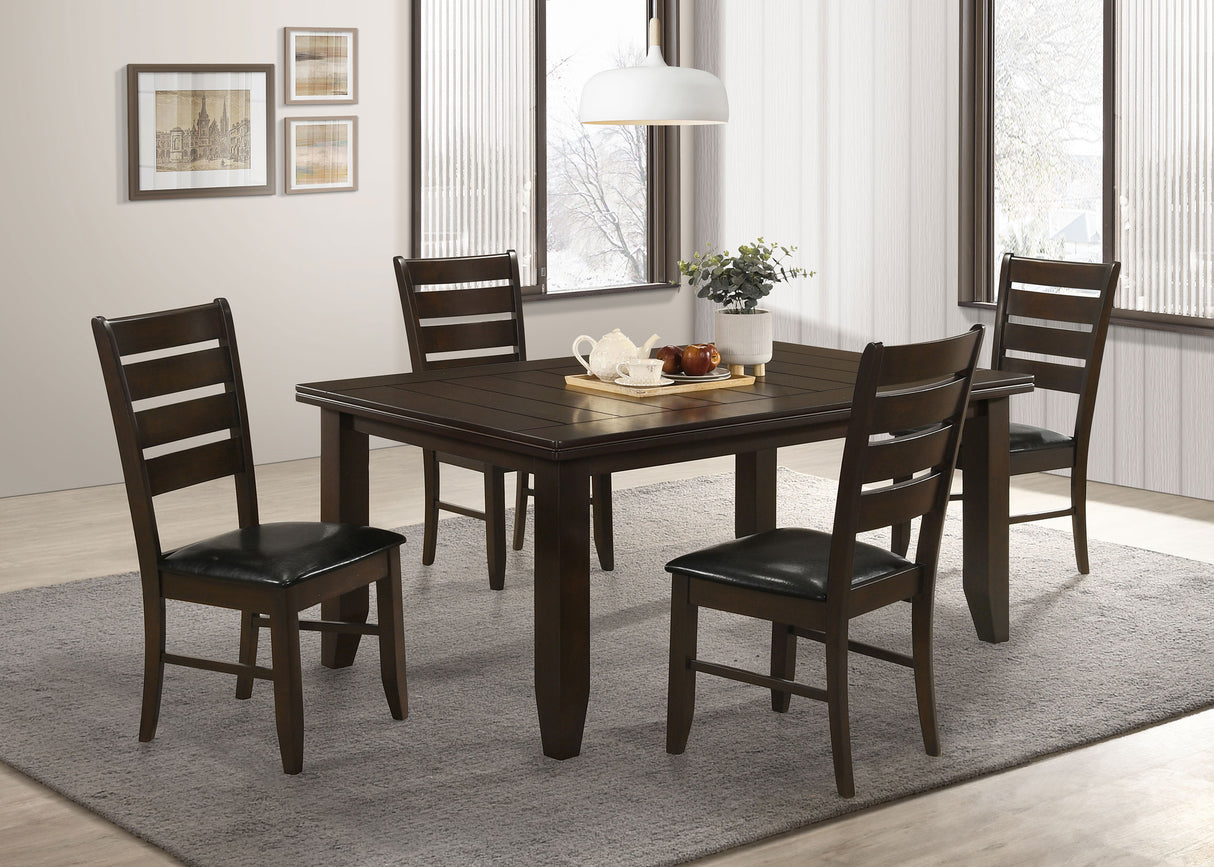 Dalila 5-Piece Dining Set with Cappuccino Finish