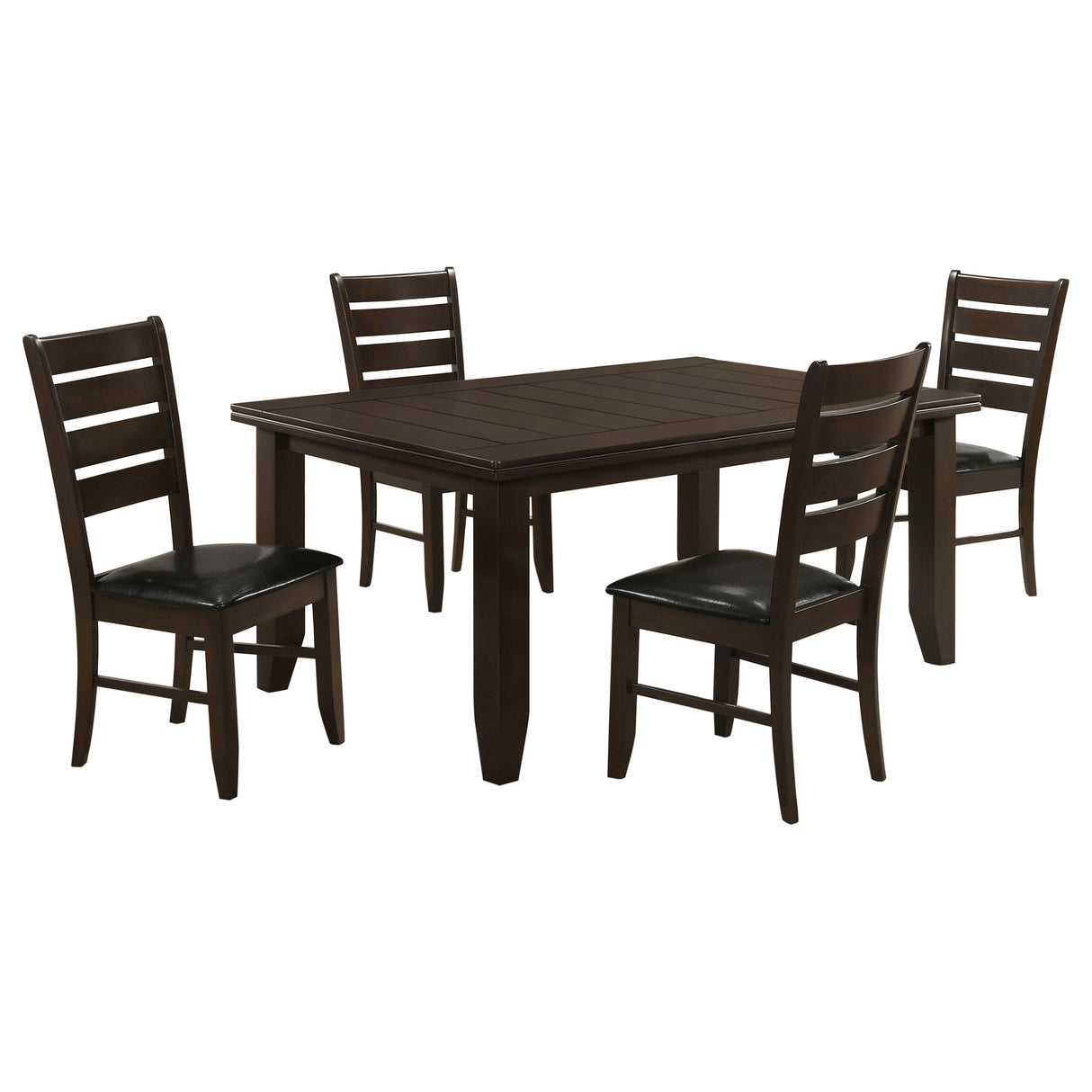 Dalila 5-Piece Dining Set with Cappuccino Finish