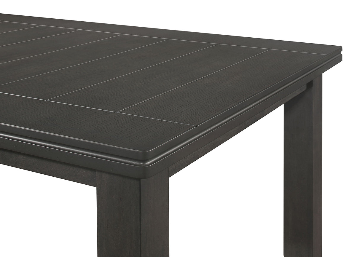 Dalila 5-Piece Rectangular Dining Table Set, Dark Grey