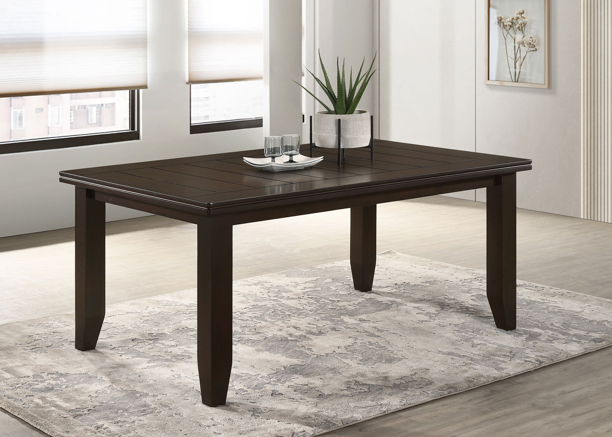 Dalila Rectangular 66-inch Wood Dining Table, Cappuccino