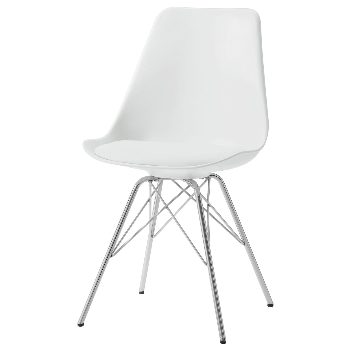 Juniper White Polypropylene Dining Side Chairs, Set of 2