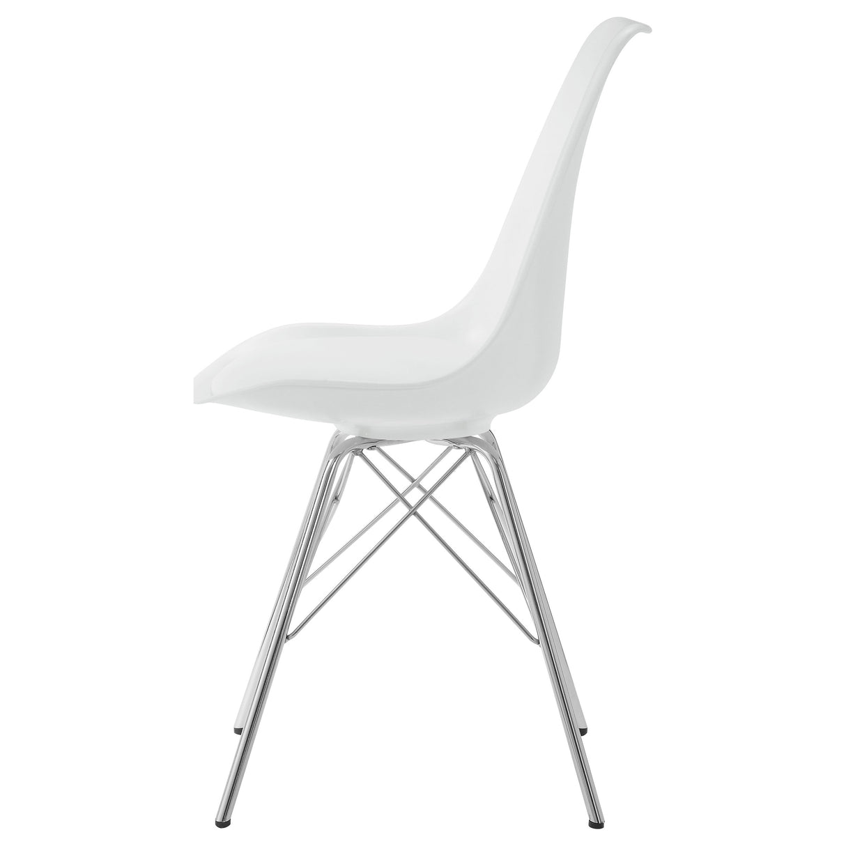 Juniper White Polypropylene Dining Side Chairs, Set of 2
