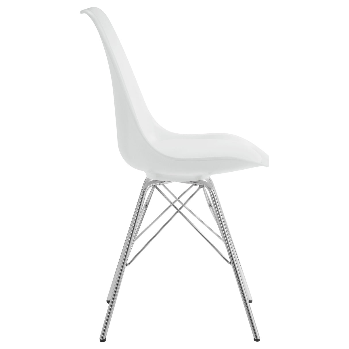 Juniper White Polypropylene Dining Side Chairs, Set of 2