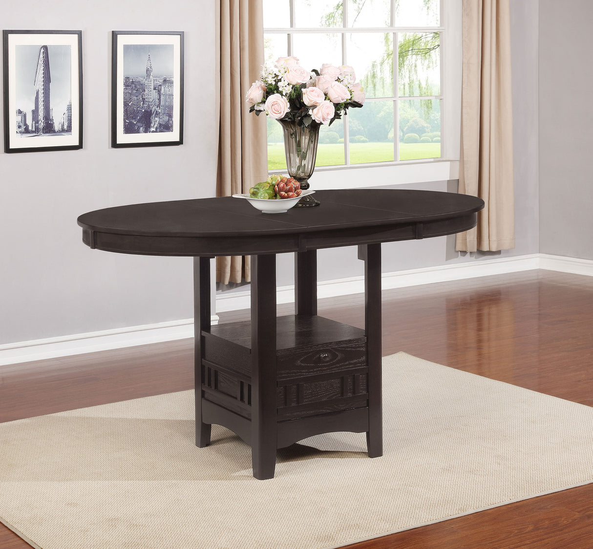 Lavon Oval Counter Height Dining Table - Espresso