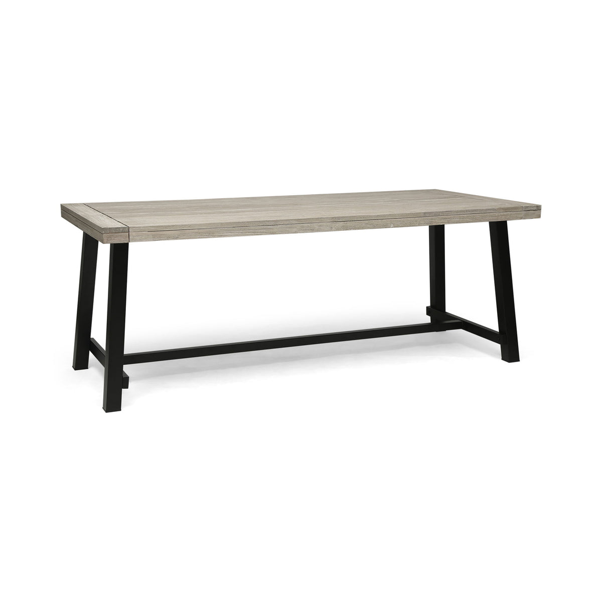 Equilibrium - Outdoor Dining Table With Wooden Frame And Slat Top